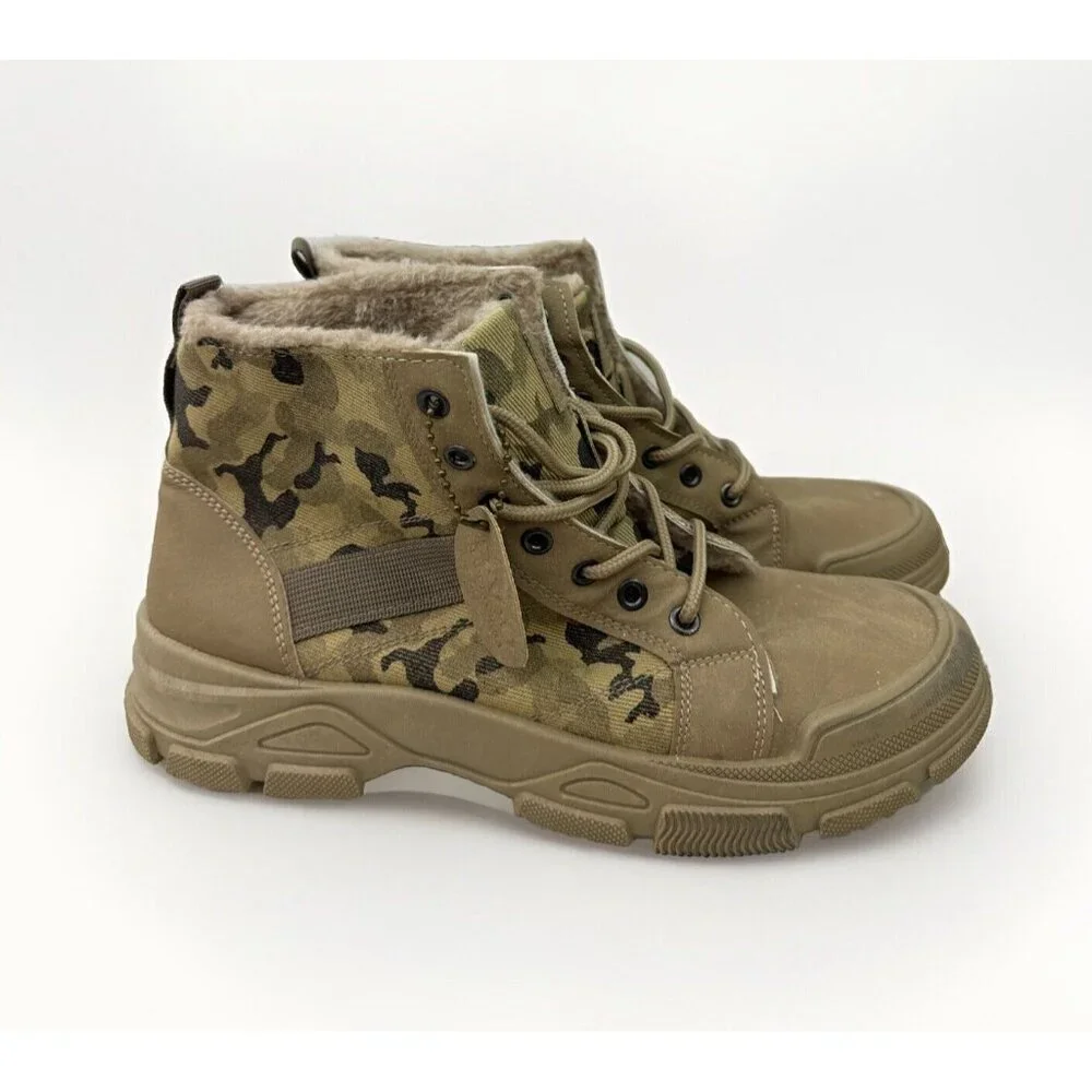 Tactical Camouflage High-top Lace-up Boots for Casual Outdoor Training Hiking